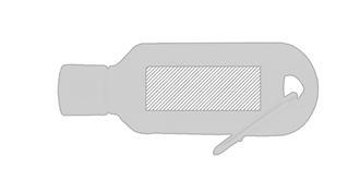 Gel hydroalcoolique transparent en plastique Litem - Marquage Recto