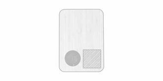 Planche à découper et balance en bambou Falao - Impression Droite