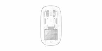 Souris optique sans fil transparent Wavel - Marquage Recto