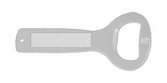 Décapsuleur en aluminium recyclé robuste Chen - Marquage Recto