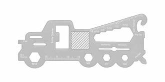 Multi outils en acier inox en forme de camion Mara - Marquage Recto