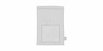 Sac de repas enroulable en polyester RPET Mooz - Impression Poche