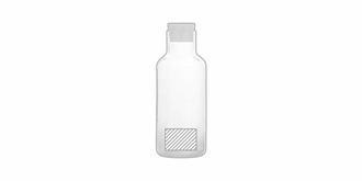 Carafe 1,25 L en verre avec bouchon en liège Racle - Impression avant en bas