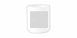 Tasse à café empilable sans anse en céramique Labu - Marquage Recto