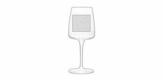 Verre à vin 370 ml avec design original Luxoria - Marquage Recto