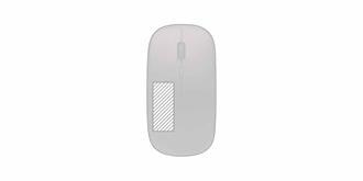 Souris sans fil rechargeable en ABS Zuve - Impression Gauche