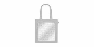 Sac shopping robuste en coton teinté Como - Marquage Recto