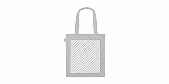 Sac shopping robuste en coton teinté Como - Marquage Verso