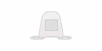 Sac à dos avec cordon en coton recyclé Niuz - Marquage Recto