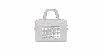 Sacoche pour ordinateur portable 15 pouces Jeyno - Marquage Verso