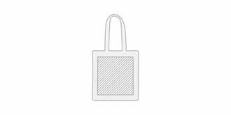 Sac shopping en poly coton avec longues anses Hert - Marquage Verso