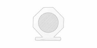 Prix ou trophée en cristal robuste Geltix - Marquage Verso