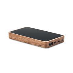 OBG PUB - Powerbank sans fil avec boîtier en bois et PU Sogu
