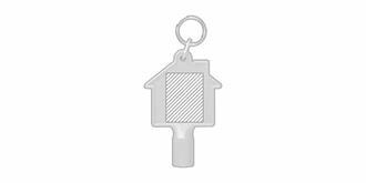 Clé utilitaire porte-clé en forme de maison Sully - Marquage Recto
