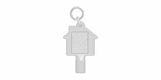 Clé utilitaire porte-clé en forme de maison Sully - Marquage Verso