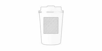 Gobelet isotherme avec antifuite 300ml Foncie - Marquage Verso