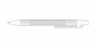 Stylo à encre bleue avec corps en carton Hido - Marquage Verso