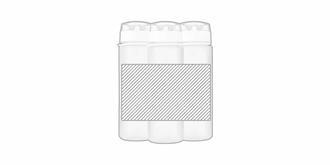 Gourde en plastique 750ml avec bouchon à vis Kafa - Marquage autour