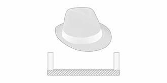 Chapeau en PP avec ruban en polyester blanc Niref - Marquage Recto