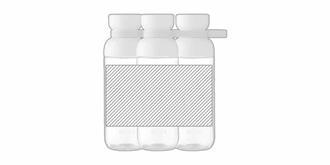 Bouteille d'eau de 500 ml en tritan durable Kapio - Marquage autour