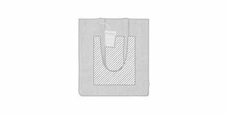 Sac shopping avec soufflet en coton recyclé Napol - Marquage Verso