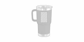 Tasse thermique en acier inox recyclé 600ml Sako - Impression Droite