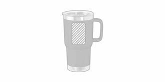 Tasse thermique en acier inox recyclé 600ml Sako - Impression Gauche