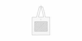 Tote bag en coton avec fermeture boutonnée Sirah - Marquage Verso