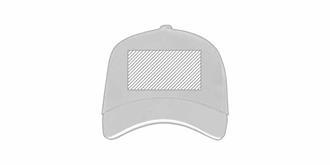 Casquette 5 panneaux en coton peigné Malote - A l'avant