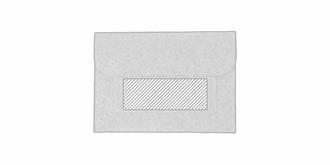 Pochette pratique et écologique en RPET Renon - Impression avant en bas