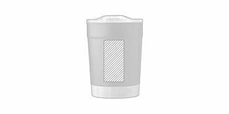 Mug en acier inoxydable et bambou 300ml Amine - Marquage Verso