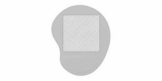Tapis de souris avec design ergonomique Akito - Marquage Recto
