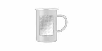 Mug émaillé en acier inoxydable 450ml Koda - Impression Gauche