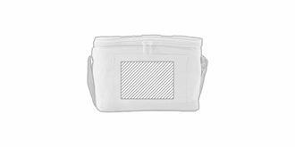 Sac isotherme avec poche en polyester rPET Kargo - Marquage Recto