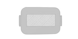 Boîte à déjeuner avec diviseur en ABS Break - Marquage Recto