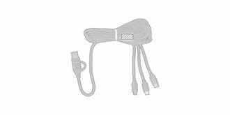 Câble de charge durable en nylon Gaitona - Marquage Verso