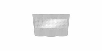 Gobelet simple paroi 300 ml léger et pratique Tazz - Marquage autour