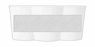 Gobelet réutilisable design coloré de 200 ml Goby - Marquage autour