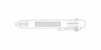 Stylo à bille 8 couleurs en ABS élégant Bints - marquage gauche du clip