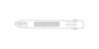 Stylo à bille 8 couleurs en ABS élégant Bints - Marquage sur le manche du stylo