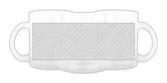 Tasse élégant finition mat en verre 350ml Doubly - Marquage autour