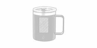 Tasse thermique 400ml en acier inox Soupra - Impression Gauche
