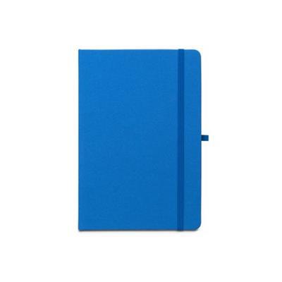 Cahier de notes A5 en rPET avec pages lignées Pont Bleu roi