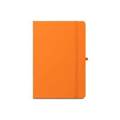 Cahier de notes A5 en rPET avec pages lignées Pont Orange
