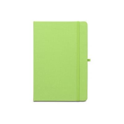 Cahier de notes A5 en rPET avec pages lignées Pont Vert citron