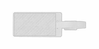 Étiquette pour bagages en plastique recyclée Roni - Marquage Verso