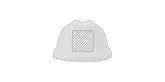 Porte-clés en forme de casque de chantier Topo - Marquage Recto