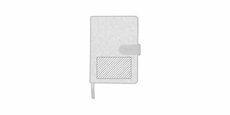 Agenda de format A5 en liège naturel Andy - Marquage Recto