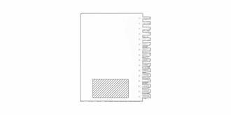 Agenda à anneaux A5 en cuir PU élégant Wix - Impression arrière en bas