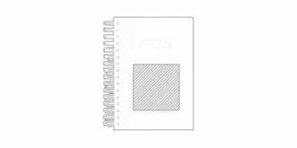 Agenda à anneaux A5 en cuir PU élégant Wix - Marquage Recto